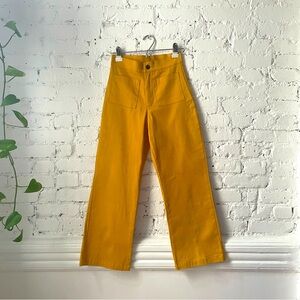 NOOWORKS Casual Bell Cotton Slacks in Marigold / XS